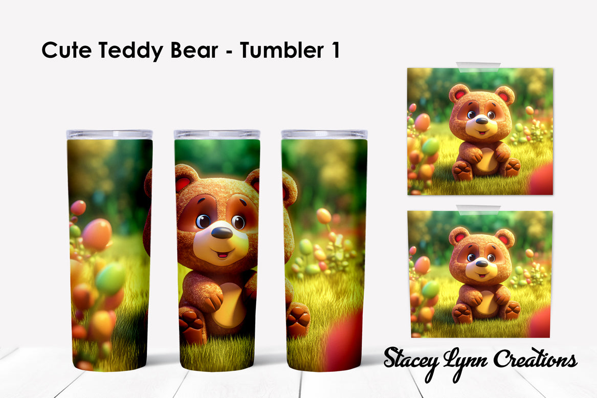 Cute Teddy Bear - 20oz Tumbler